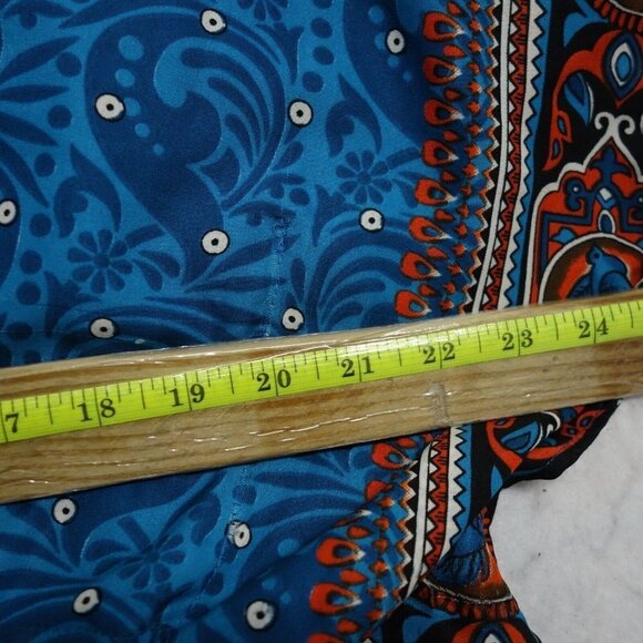 Bella Moda Gown Long Caftan Women's One size Multicolor V-Neck Drawstring - Picture 2 of 12